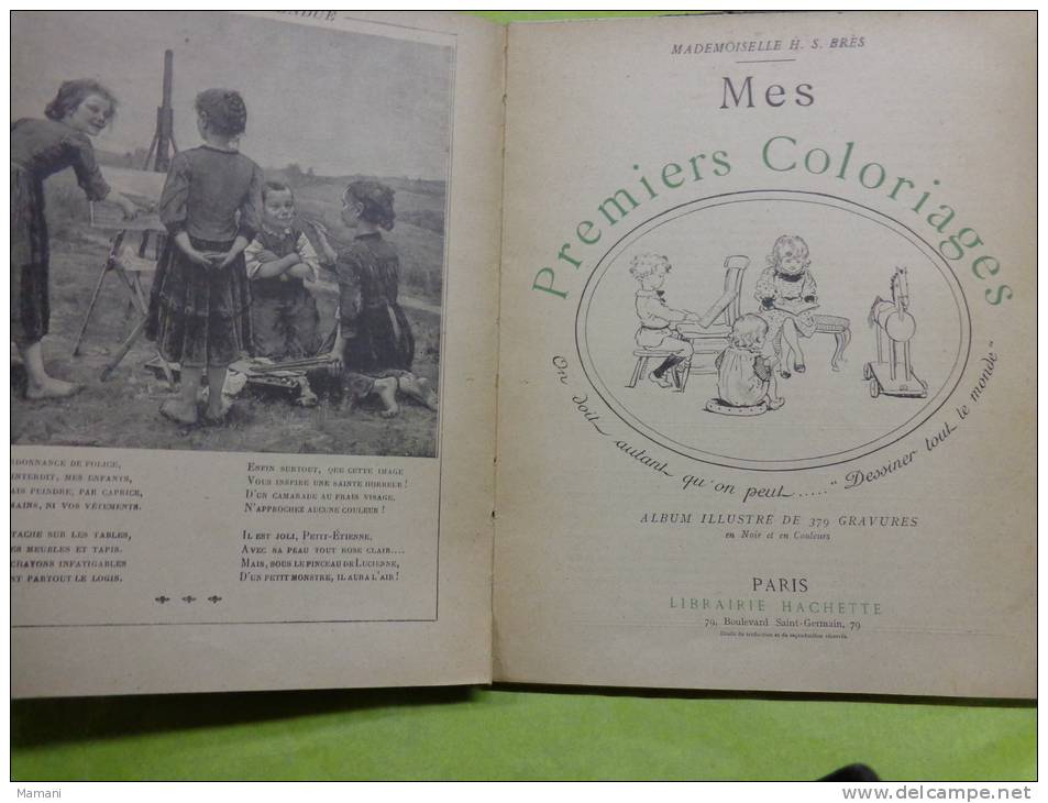 Mes Premiers Coloriages- -hachette-1926-bres--arro S Oir-chat-perroquet-poule- Coq-poisson-jongleur - 1901-1940