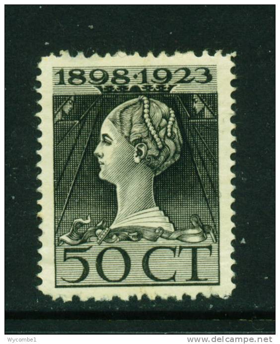 NETHERLANDS  -  1923  Accession Anniversay 50c  Mounted Mint - Ongebruikt