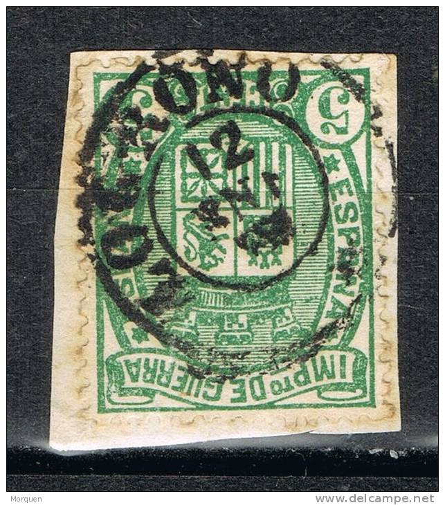 5 Cts Impuesto Guerra 1875, Fechador LOGROÑO, Num 154 º - Kriegssteuermarken