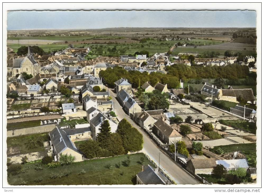 NEUVY LE ROI - Vue Générale Aérienne.   CPM Dentelée - Neuvy-le-Roi