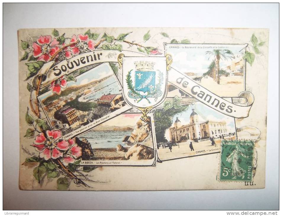 2lny -  CPA  - SOUVENIR DE CANNES - ( 4 VUES ) [06] - Alpes Maritimes - Cannes