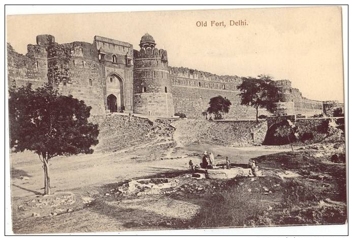 Vintage Postcard, Old Fort, Delhi, India (ref.#-2714e) - Inde