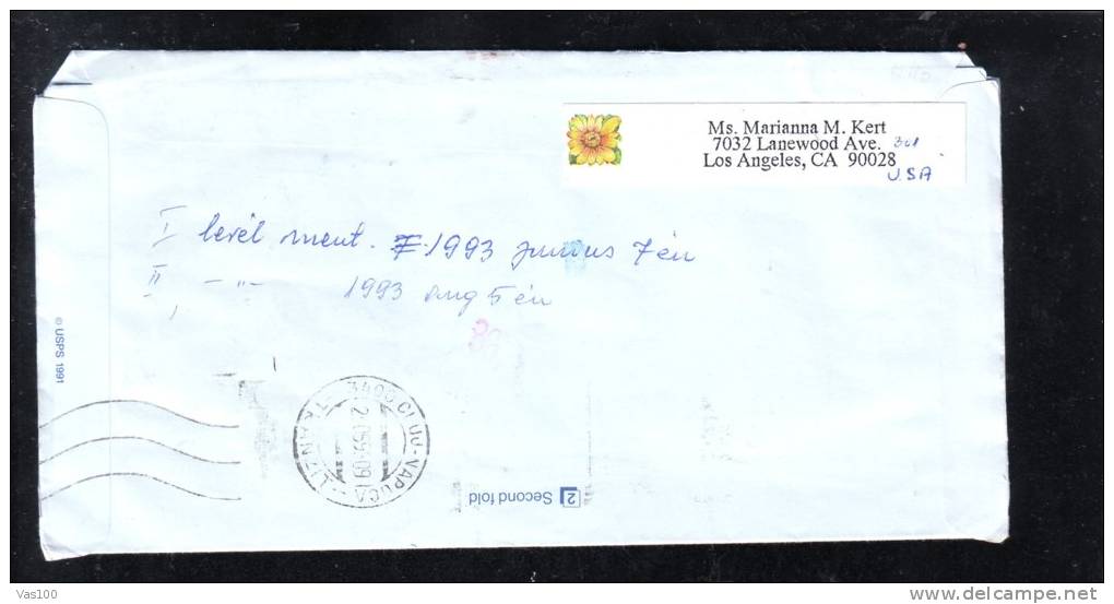 AEROGRAMME 1993 COVER SEND TO ROMANIA - Storia Postale