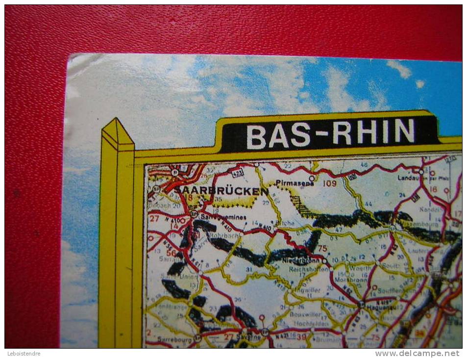 CPM 67 DEPARTEMENT DU BAS RHIN D ' APRES CARTE MICHELIN   N °989  MULTI VUES  NON VOYAGEE - Altri & Non Classificati