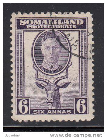 Somaliland Protectorate Used Scott #89 6p Greater Kudu - Somalilandia (Protectorado ...-1959)