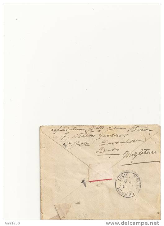 Marcophilie - Lettre De Devon En Angleterre Pour Fère En Tardenois - Aisne - France - 1907 - Lettres & Documents