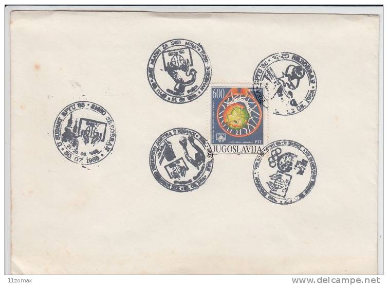 Basketball Cover With 5 Different Postmarks + XIII International Jouth EURO Cup (015) - Baloncesto