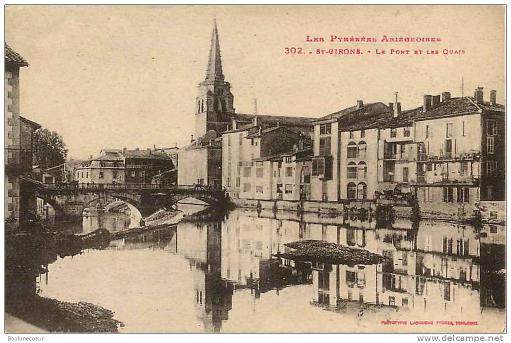 09   4 CARTES  ST GIRONNAIS  LE PORT DE SALAU  SOURCE DU SALAT -  ST GIRONS LE PONT ET LES QUAIS -ST GIRONS - FOIX ... - Saint Girons