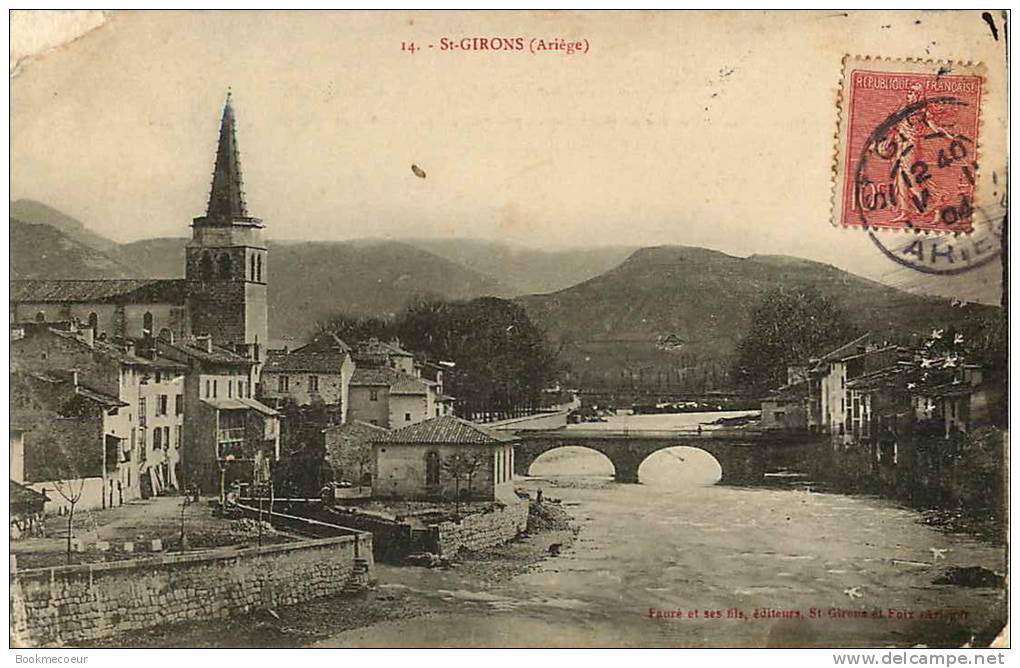 09   4 CARTES  ST GIRONNAIS  LE PORT DE SALAU  SOURCE DU SALAT -  ST GIRONS LE PONT ET LES QUAIS -ST GIRONS - FOIX ... - Saint Girons