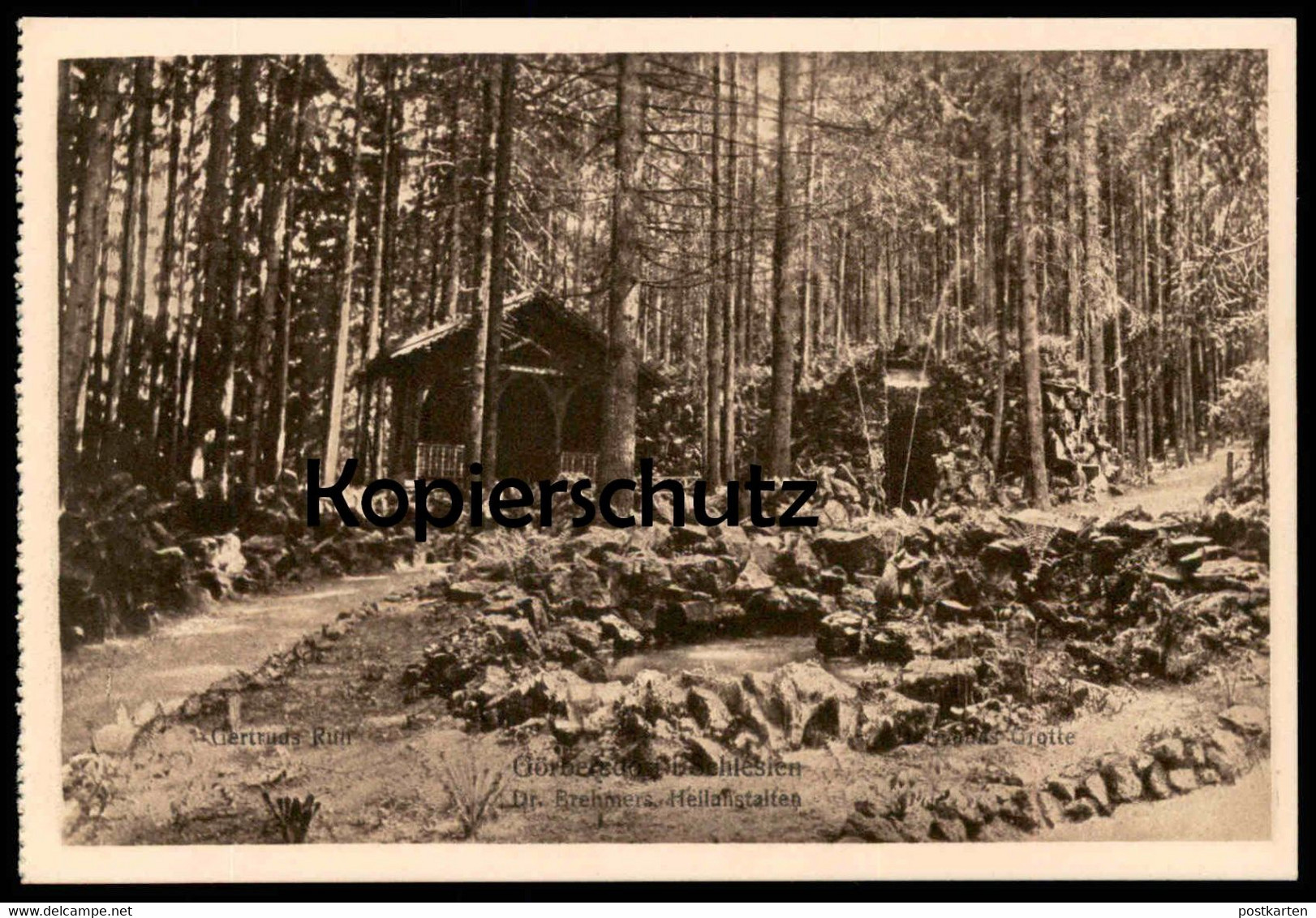 ALTE POSTKARTE GÖRBERSDORF DR. BREHMERS HEILANSTALTEN GROTTE CAVE SCHLESIEN Sokolowsko Mieroszow Polska Poland Polen Cpa - Schlesien