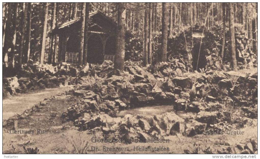 ALTE POSTKARTE GÖRBERSDORF DR. BREHMERS HEILANSTALTEN GROTTE CAVE SCHLESIEN Sokolowsko Mieroszow Polska Poland Polen Cpa - Schlesien