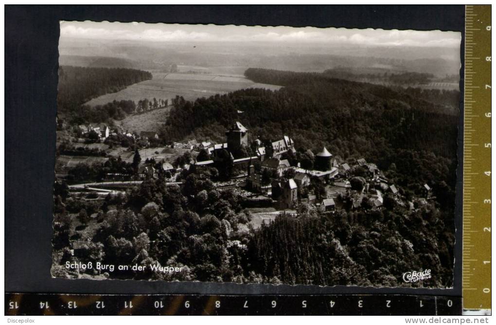 D2445 Schloß Burg An Der Wupper - Caucher: Hat Ein Postacch... 1961 / ( Schloss, Castel , By Aerial, Aerienne ) - Solingen