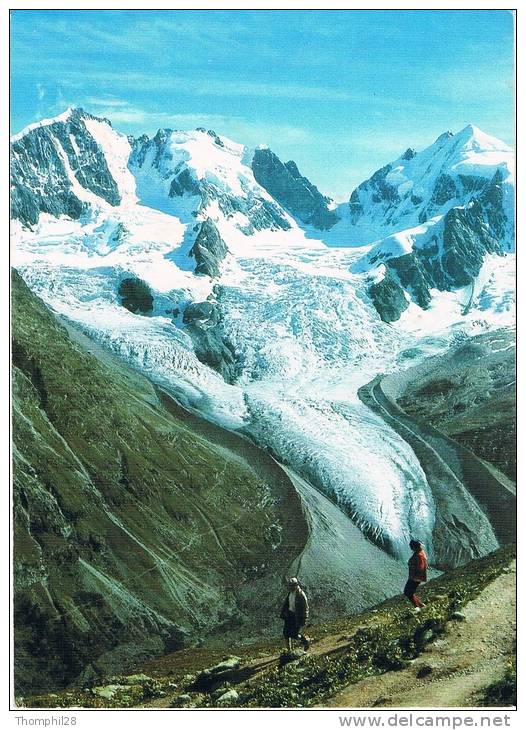 Tschiervagletscher, Piz Bernina Mit Biancograt, Piz Scerscen, Piz Roseg - ENGADIN - SCHWEIZ - 2 Personnes -  2 Scans - Tschierv