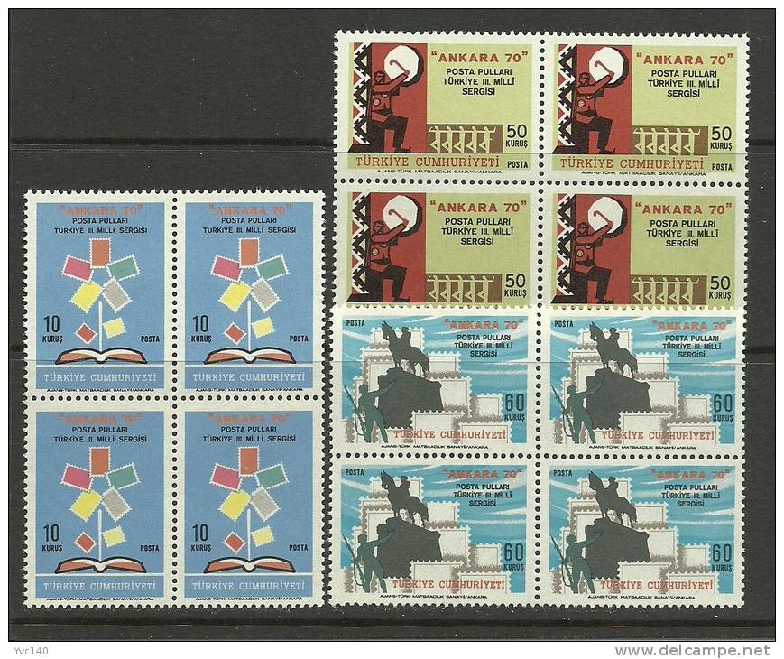 Turkey; 1970 "Ankara 70" National Stamp Exhibition (Block Of 4) - Neufs