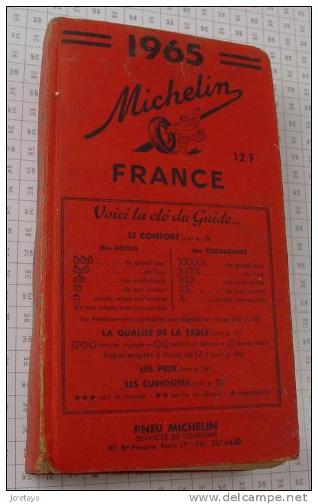 Michelin France Rouge De 1965, Ref Perso 391 - Michelin-Führer