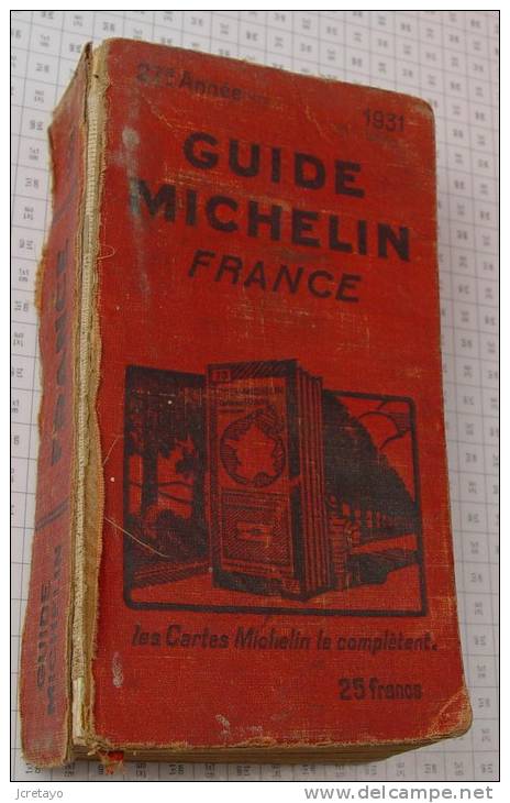Michelin France Rouge De 1931, Ref Perso 398 - Michelin (guide)