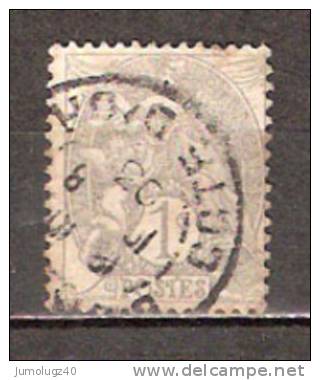 Timbre France Y&T N° 107 (1) Oblitéré. Type Blanc.  1 C. Gris. Cote 0.50 € - 1900-29 Blanc