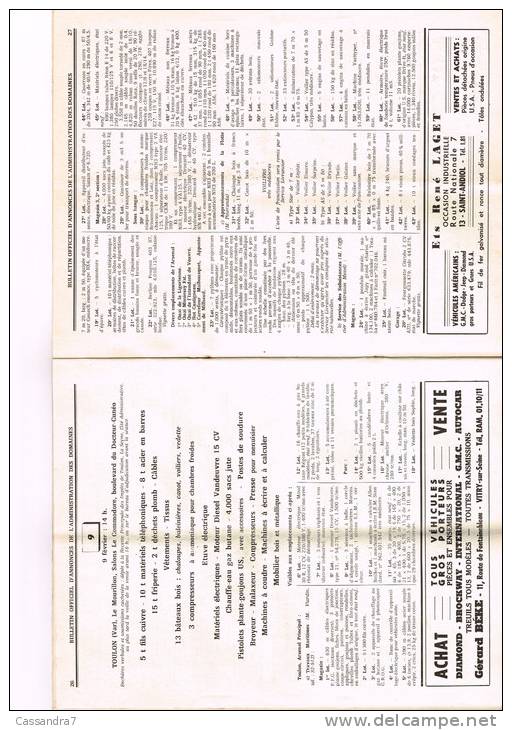 Bulletin Officiel Annonces Administration Domaines-N°515-Clermont-Ferrand-Lorient-Toulon-St-Breuc-St-Malo - Autres & Non Classés