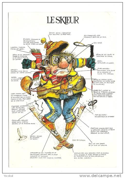 Cp, Sports D'Hiver, Illustration Gary Patterson - Le Skieur - Sports D'hiver