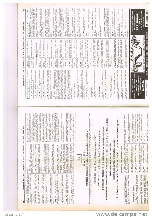 Bulletin Officiel Annonces Administration Domaines-N°497-Caen-Callac de Bretagne-Sorgues-Cazideroque-Bockange-Plemet-Ren