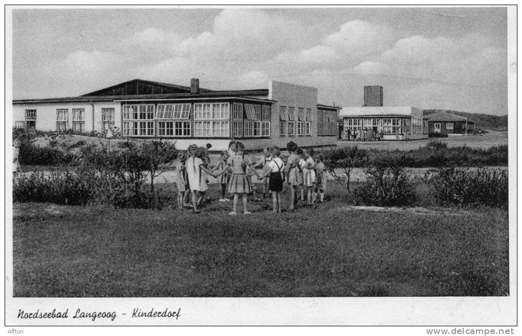 Nordseenbad Langeoog Kindedorf Old Postcard - Langeoog