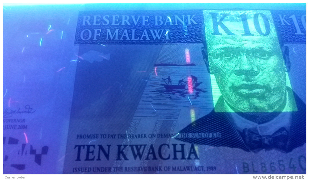 Malawi P-37, 10 Kwacha, John Chilembwe, Lake Malawi / Girls In School - 1997 - Malawi