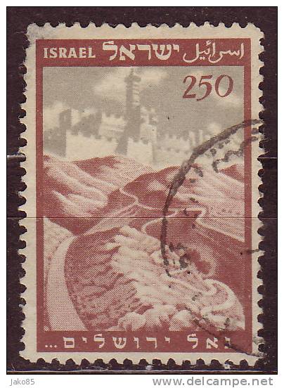 ISRAEL - 1949 - YT N° 16 - Oblitéré - 1 Petit Clair En Haut A Gauche - Used Stamps (without Tabs)