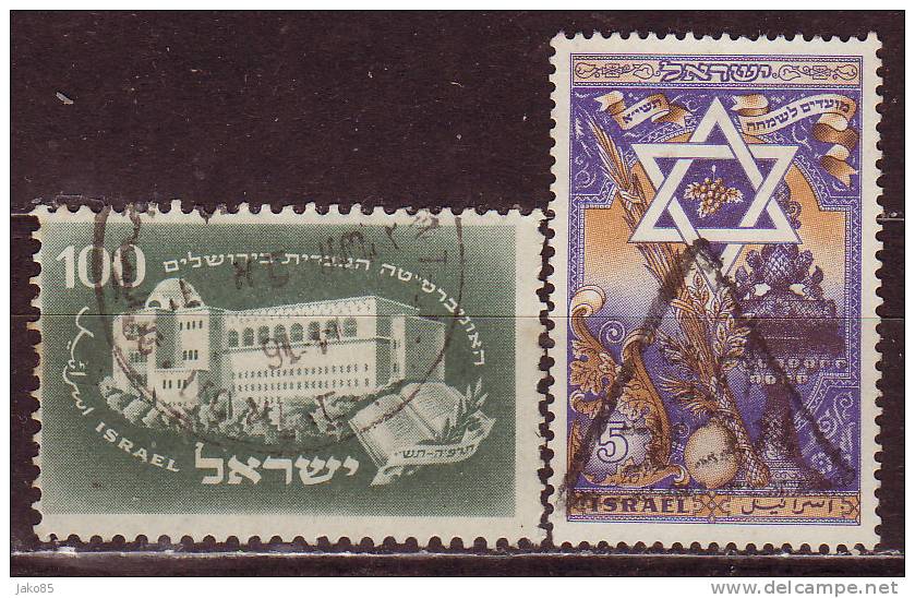 ISRAEL - 1950 - YT N° 31 / 32 - Oblitérés - - Oblitérés (sans Tabs)