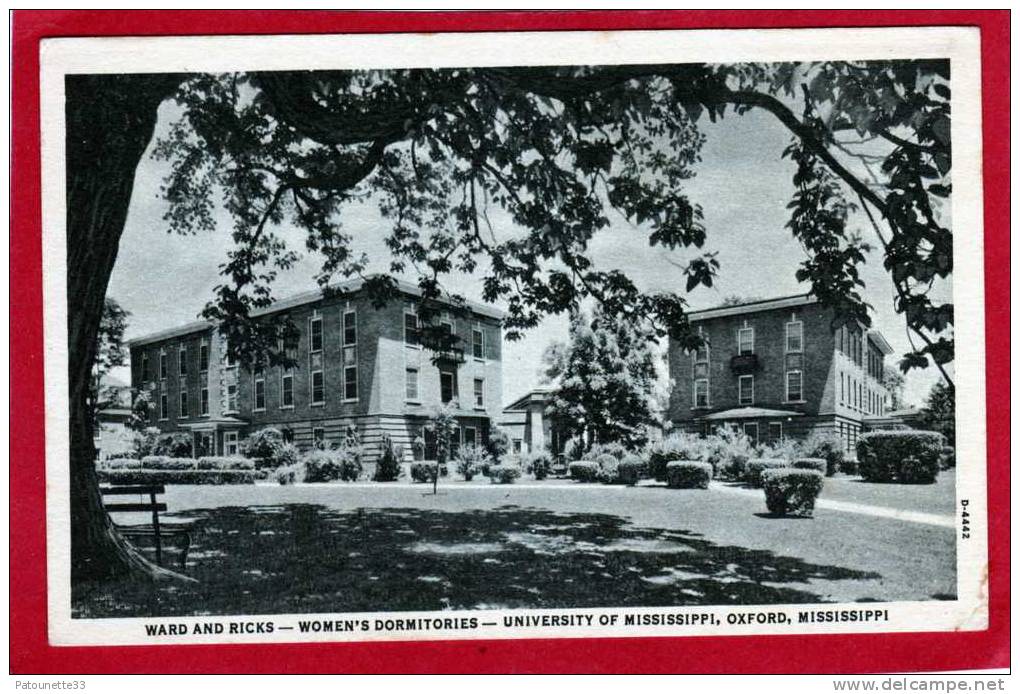 ETATS UNIS OXFORD UNIVERSITE DU MISSISSIPPI WARD AND RICKS WOMEN' S DORMITORIES - Autres & Non Classés