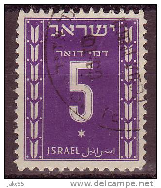 - ISRAEL - 1953 - YT Taxe N° 7  - Oblitéré - - Postage Due