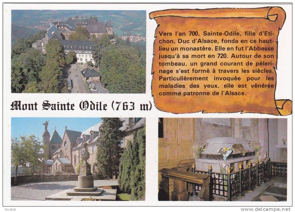 Cp , 67 , MONT-SAINTE-ODILE , (763 M.) , Vue Aérienne , Multi-Vues - Sainte Odile