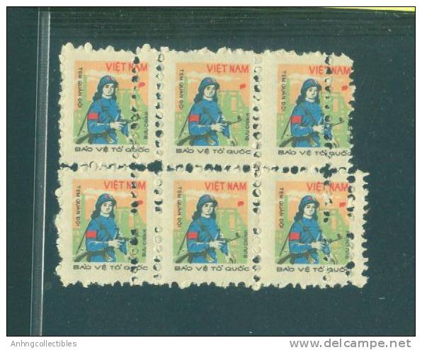 Vietnam: 6 Military Stamp In Error Of Perforations - Mint NH - Fine And Rare - Police - Gendarmerie