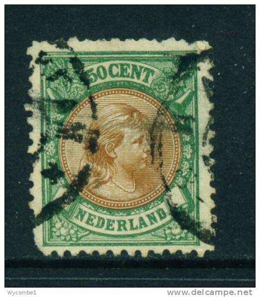 NETHERLANDS  -  1891  Queen Wilhelmina 50c  Used As Scan (blunt Corner) - Used Stamps