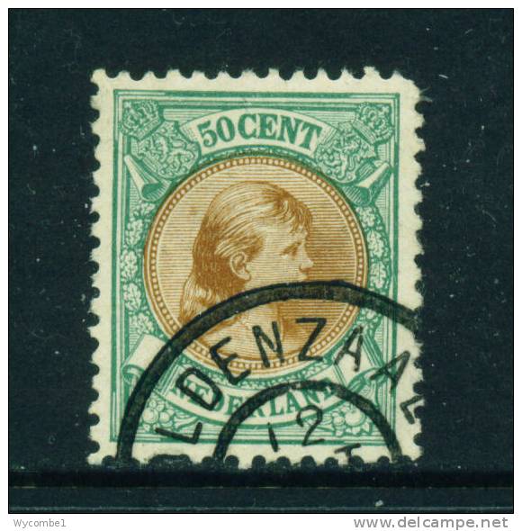 NETHERLANDS  -  1891  Queen Wilhelmina 50c  Used As Scan - Oblitérés