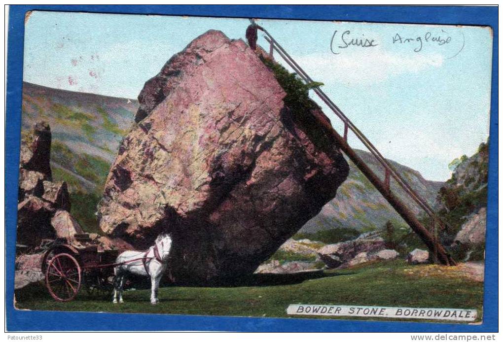 ANGLETERRE  BOWDER STONE BORROWDALE COLORISEE - Borrowdale