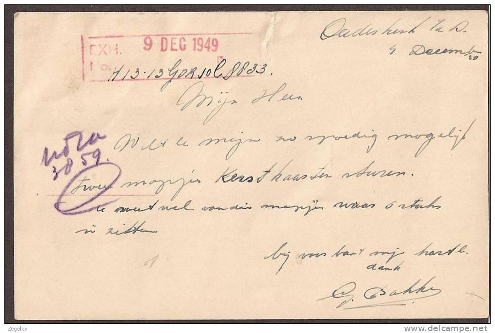 Briefkaart 1946 November Geuzendam Nr 229 3x 2ct Over 7,5ct Rood. WaaromÂ… - Postal Stationery