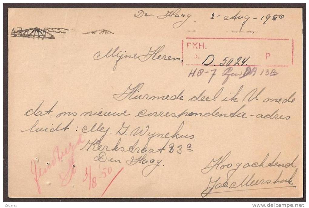 Briefkaart 1947 December - Geuzendam Nr 235a Roomkleurig Karton - Ganzsachen
