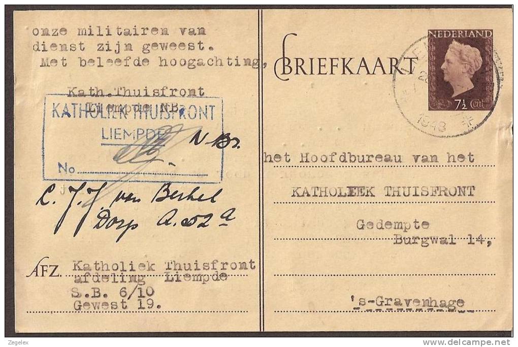 Briefkaart 1947 September - Geuzendam Nr 240c Dun Geel Karton - Postal Stationery