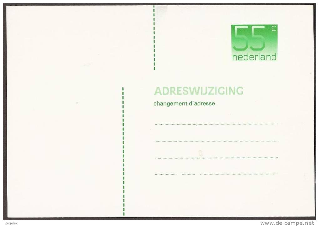 Verhuiskaart 1986 Geuzendam Nr 45B New (fosforbalk 22 Mm Hoog) - Postwaardestukken