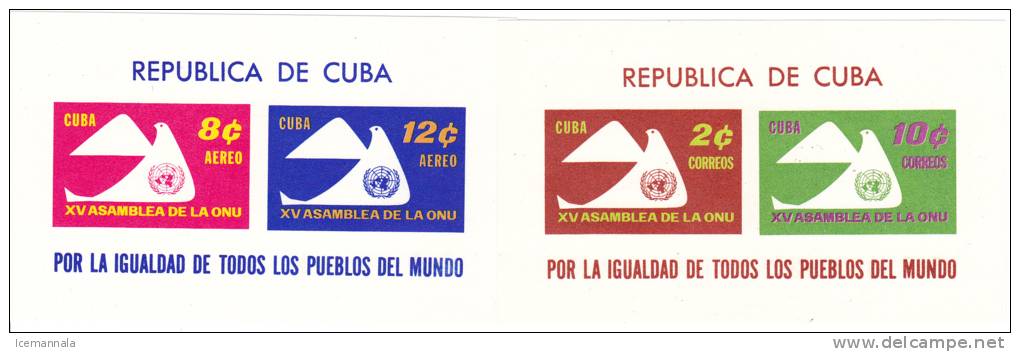 CUBA  YVERT   HB/19/20   MNH  ** - Blocs-feuillets