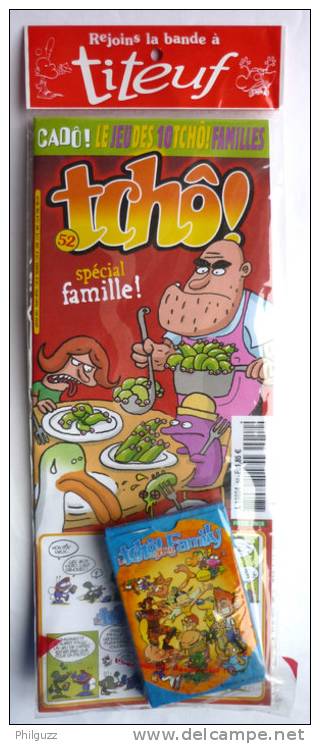 MAGAZINE TCHÔ N°52 AVEC GADGET JEU DES 10 FAMILLES NEUF SOUS FILM - Titeuf