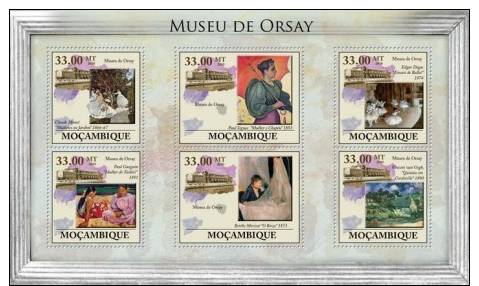M10312a Mozambique 2010 The Louvre Museum Paintings S/s Gauguin - Other & Unclassified