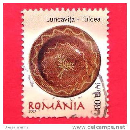 ROMANIA - USATO - 2007 - Ceramica - Piatto - 80 B - Used Stamps