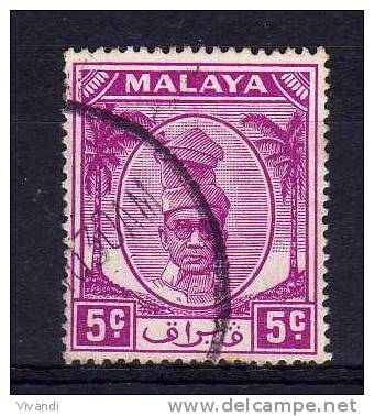 Perak - 1952 - 5 Cents Definitive - Used - Perak