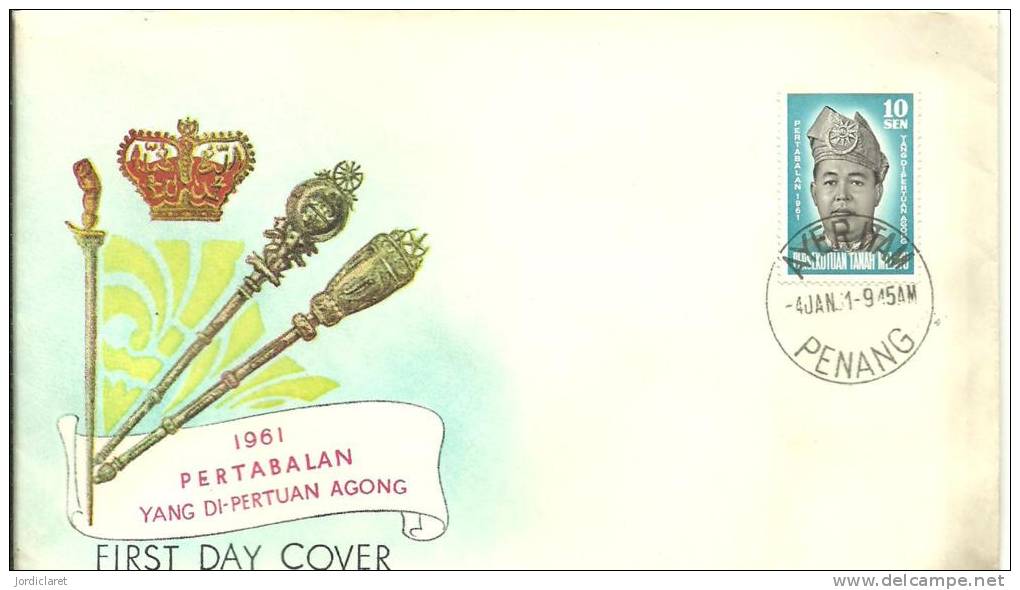 FDC 1961 - Federated Malay States