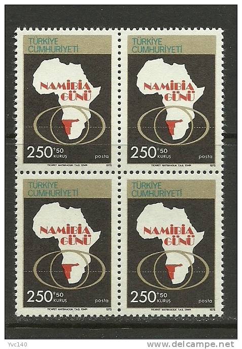 Turkey; 1975 Namibia Day - Neufs