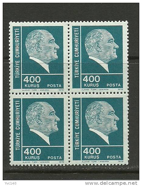 Turkey; 1976 Regular Issue Stamp - Neufs