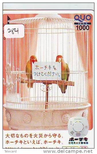 Télécarte JAPON * Oiseau * PERROQUET  (284)  PARROT * BIRD * Phonecard JAPAN - PAPAGEI  * PAPAGAAI * - Parrots