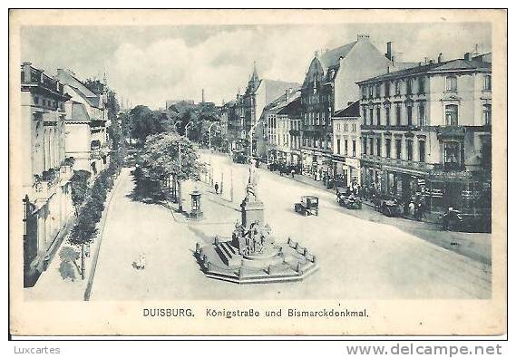 DUISBURG. KÖNIGSTRASSE UND BISMARCKDENKMAL. - Duisburg