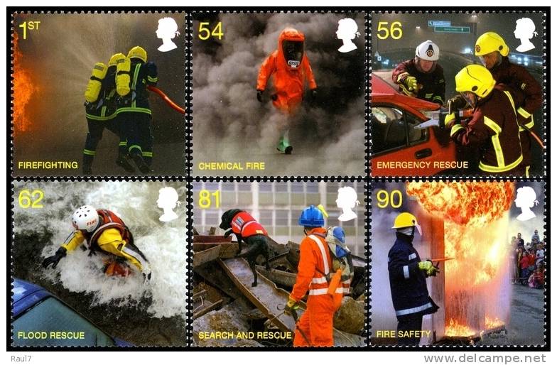 GRAND-BRETAGNE 2009 - Pompiers - 6v Neufs// Mnh - Unused Stamps